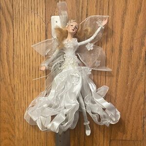 Elegant White Fairy Doll Ornament